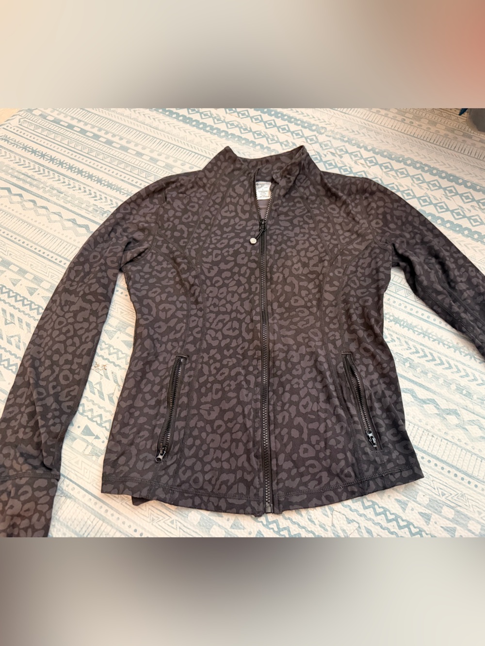 Women’s Black Leopard-Print Bomber Jacket